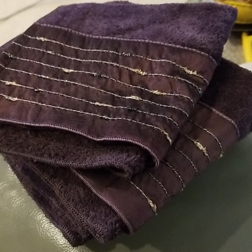 🔶 Set of 4 purple sari washcloths Indian flare! Boho